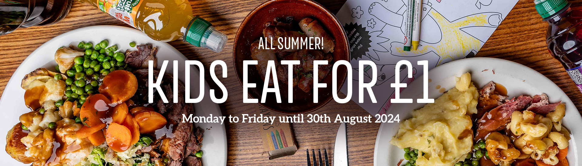 Kids Eat for £1 at Toby Carvery